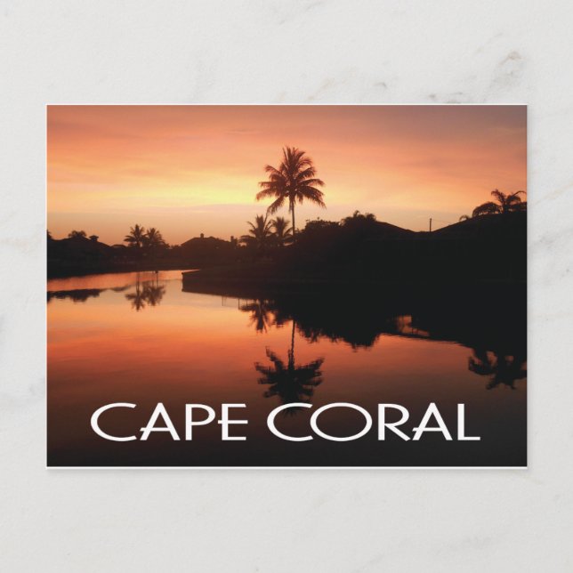 Carte Postale Cap Coral Floride coucher de soleil (Devant)