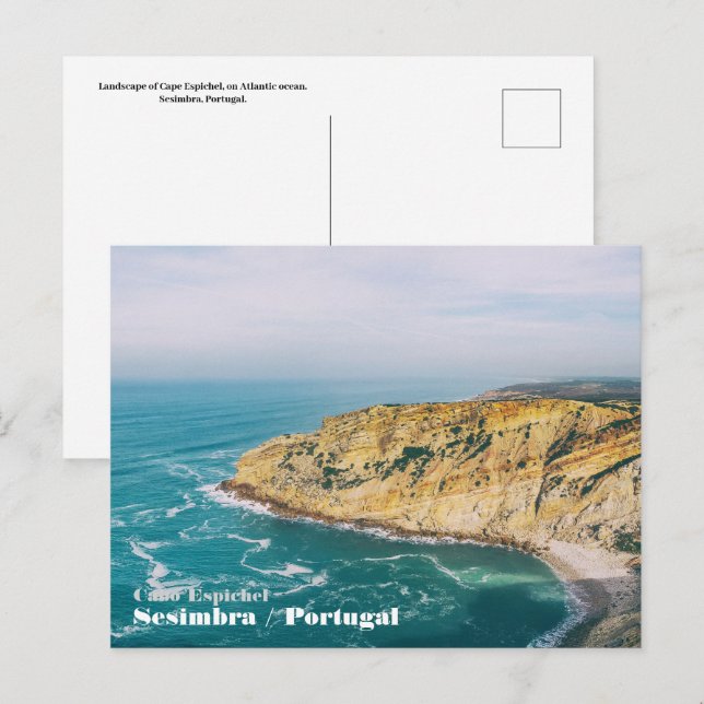 Carte Postale Cap sur le paysage de l'océan Atlantique (Devant / Derrière)