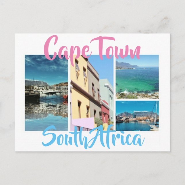 Carte Postale Cap Table Mountain Waterfront Bo Kaap (Devant)