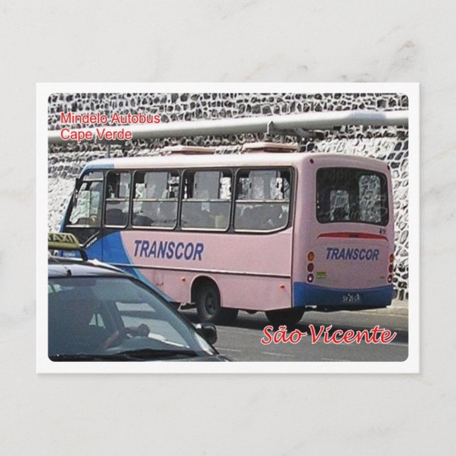 Carte Postale Cap Vert - Sao Vicente - Mindelo Bus - (Devant)