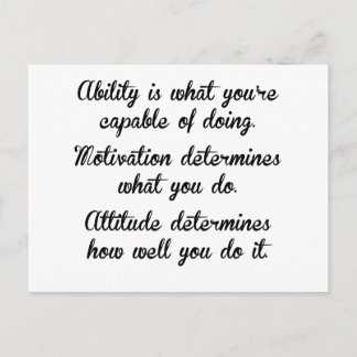 Carte Postale Capacité Motivation Attitude
