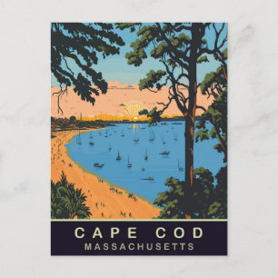 Carte Postale Cape Cod Beach, Massachusetts, Vintage voyage