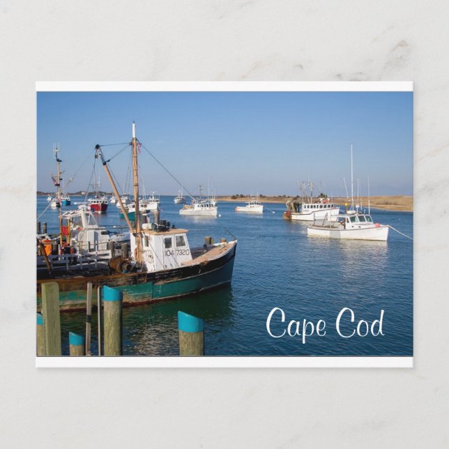 Carte Postale Cape Cod Chatham Mass Boats in Bay Post Card (Devant)