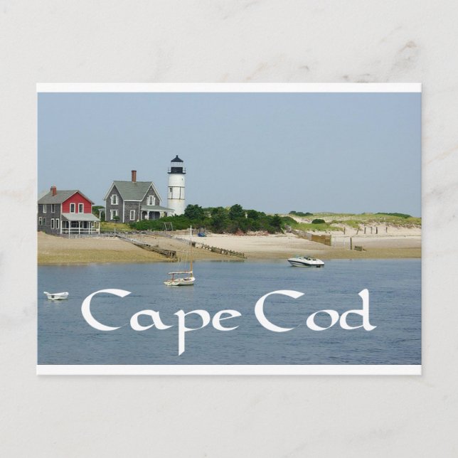 Carte Postale Cape Cod, Massachusetts - Phare de Cou Sandy (Devant)
