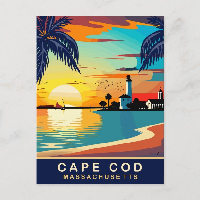 Carte Postale Cape Cod, Massachusetts, Voyage (Devant)