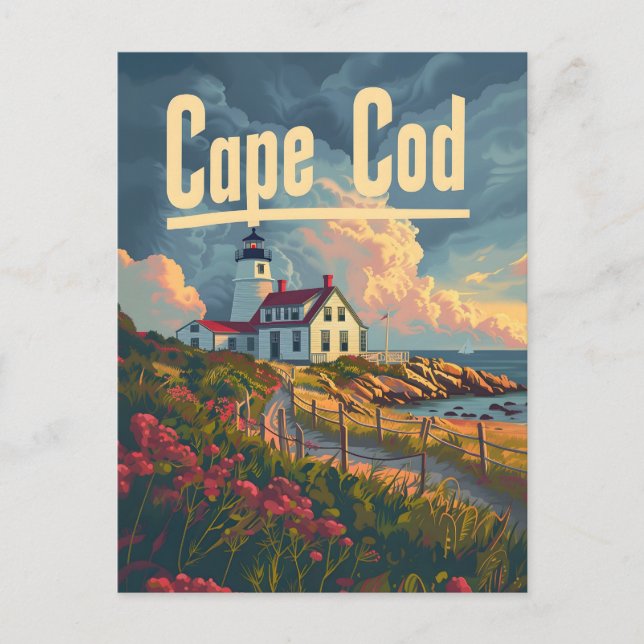 Carte Postale Cape Cod Vintage (Devant)