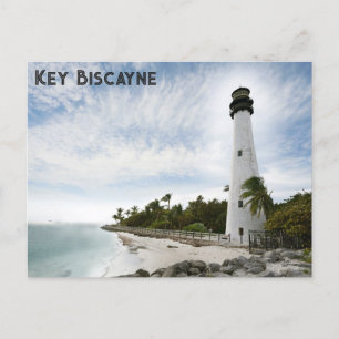 Carte Postale Cape Florida Lighthouse Key Biscayne Travel