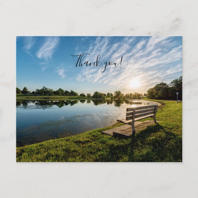 Carte Postale Cape Girardeau County Park Banc Sunset Merci (Devant)
