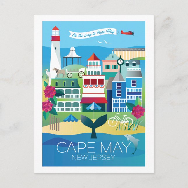 Carte Postale Cape May, New Jersey Postcard (Devant)