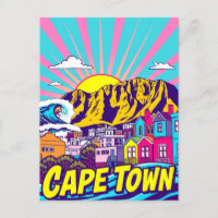 Cape Town, Afrique du Sud Art Travel Poster