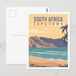 Carte Postale Cape Town Afrique du Sud Illustration des lieux de