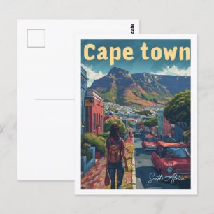Carte Postale Cape Town Afrique du Sud Vintage Lieu de voyage cé