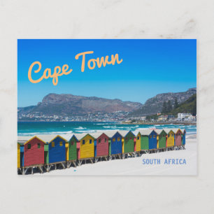 Carte Postale Cape Town - Cabines de plage lumineuses à Muizenbe