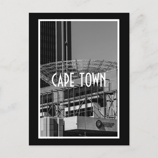 Carte Postale Cape Town Monochrome Cityscape Street Lifestyle (Devant)