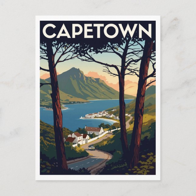 Carte Postale Cape Town – Scenic Coastal View Art Print (Devant)