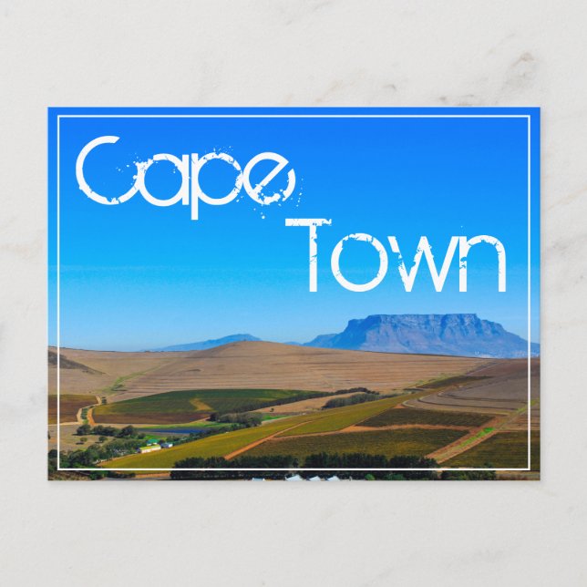 Carte Postale Cape Town Table Mountain View Paysage Nature (Devant)