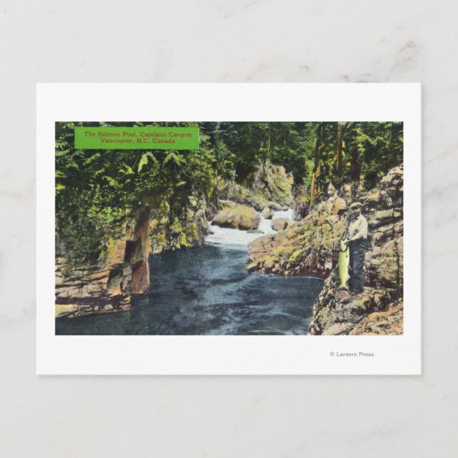 Carte Postale Capilano Canyon Vue sur la piscine Saumon (Devant)
