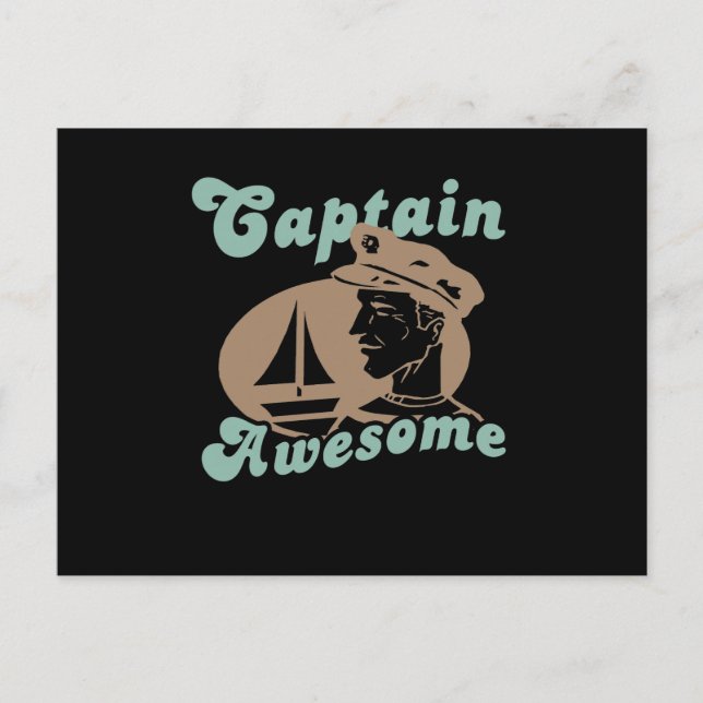 Carte Postale Capitaine Awesome (Devant)