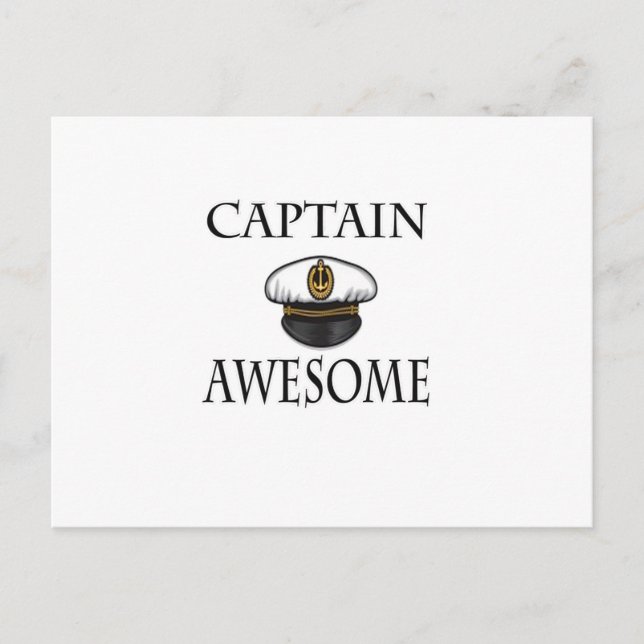 Carte Postale Capitaine Awesome (Devant)