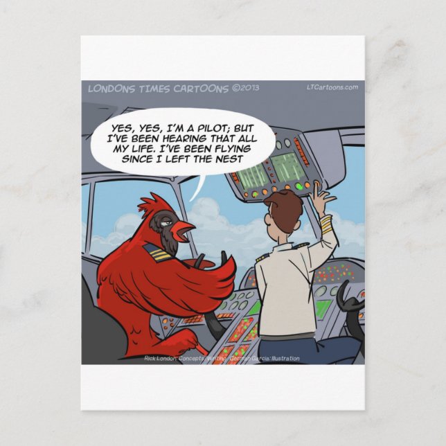 Carte Postale Capitaine Byrd Vol Un Jumbo Jet Drôle (Devant)