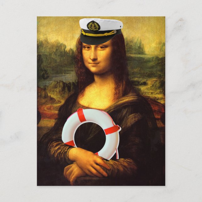 Carte Postale Capitaine de la mer Mona Lisa (Devant)