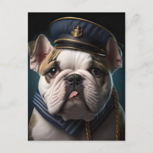 Carte Postale Capitaine de pilote de Bulldog