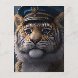 Carte Postale Capitaine de pilote de tigre