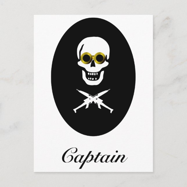 Carte Postale Capitaine de Zeppelin Pirate (Devant)