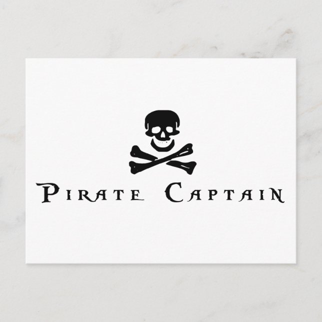 Carte Postale Capitaine pirate (Devant)