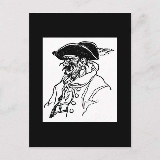 Carte Postale Capitaine pirate (Devant)