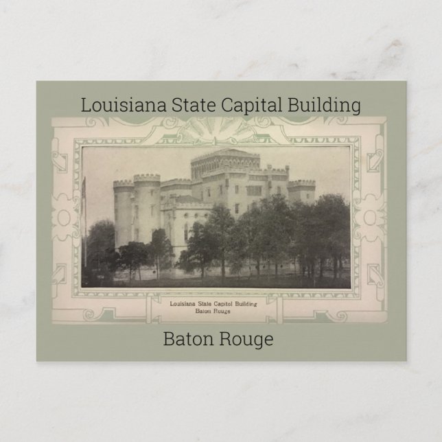 Carte Postale Capitale de l'État de la Louisiane construisant (Devant)