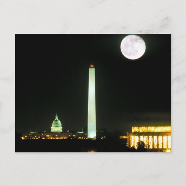 Carte Postale Capitol Building, Lincoln Memorial, Washington (Devant)