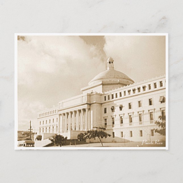 Carte Postale Capitol Building, San Juan, Histoire, Porto Rico (Devant)
