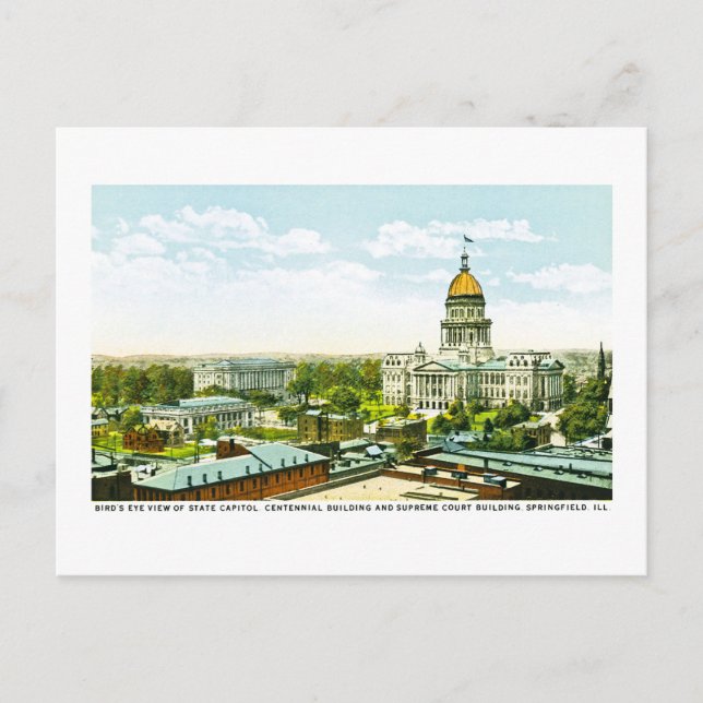 Carte Postale Capitol Centennial Building, Springfield, Illinois (Devant)