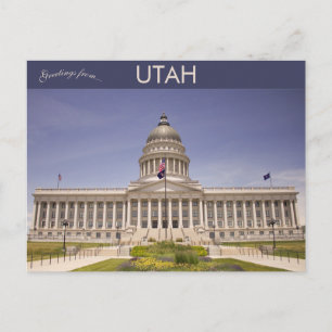 Carte Postale Capitol de l'État de l'Utah à Salt Lake City Utah