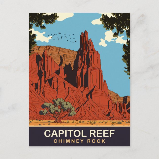 Carte Postale Capitol Reef, Chimney Rock, Voyage (Devant)