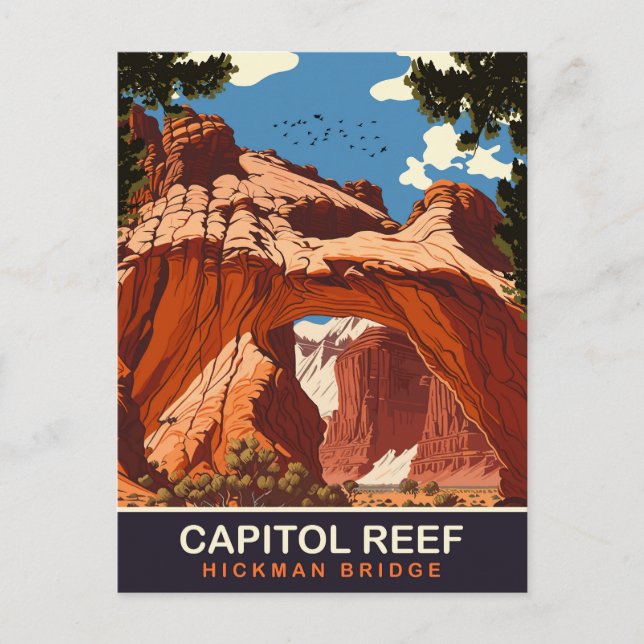Carte Postale Capitol Reef, pont Hickman, Voyage (Devant)
