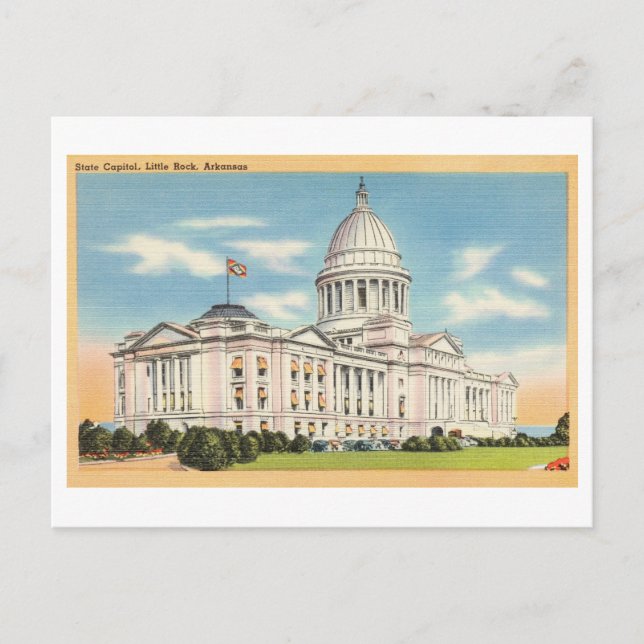 Carte Postale Capitole de l'Etat, Arkansas Vintage (Devant)