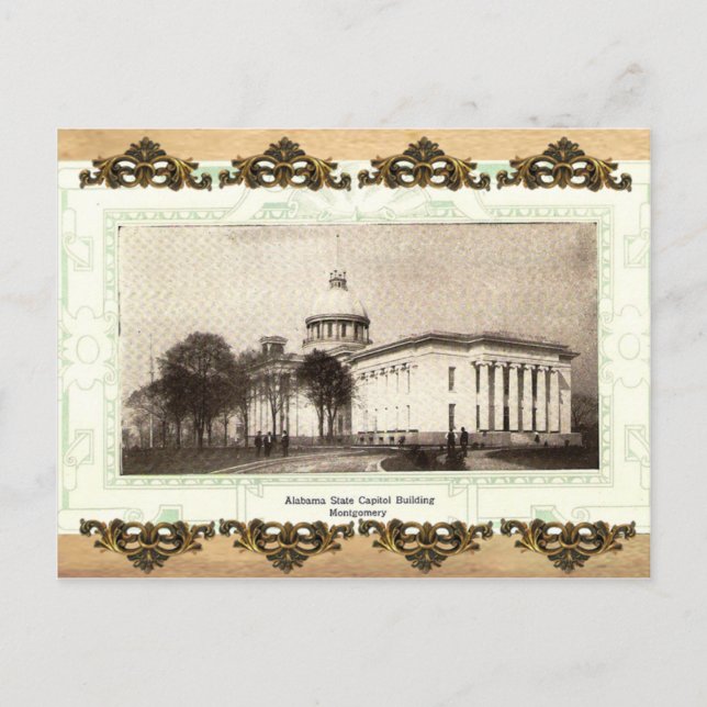Carte Postale Capitole de l'État de l'Alabama construire une vie (Devant)
