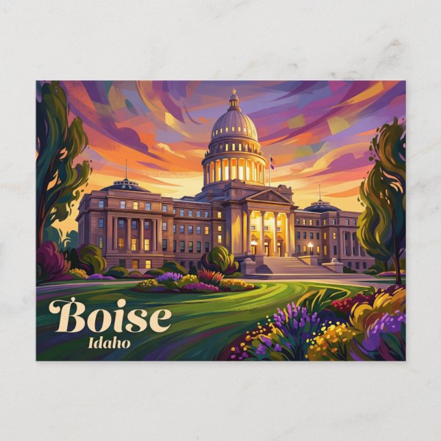 Carte Postale Capitole de l'État de l'Idaho États-Unis (Devant)