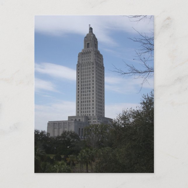 Carte Postale Capitole de l'État de Louisiane à Baton Rouge, LA (Devant)