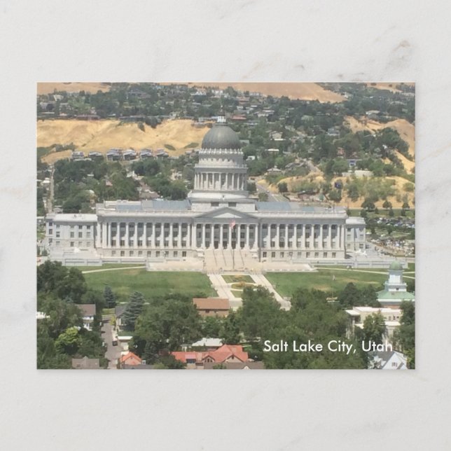Carte Postale Capitole de l'État de l'Utah - Salt Lake City (Devant)