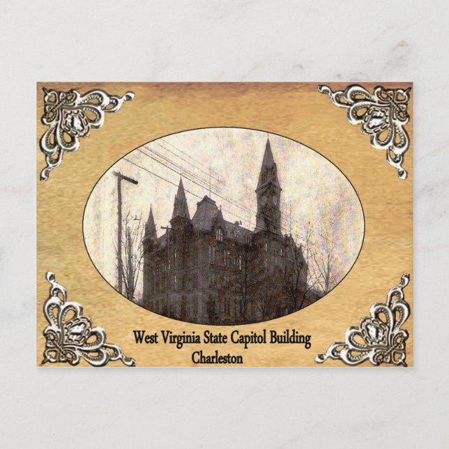 Carte Postale Capitole de l'État de Virginie-Occidentale Constru (Devant)
