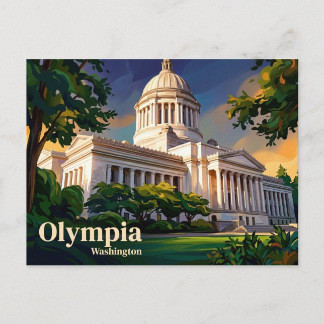 Carte Postale Capitole de l'État de Washington États-Unis (Devant)