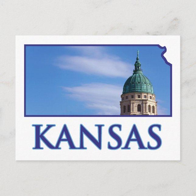 Carte Postale Capitole de l'État du Kansas (Devant)