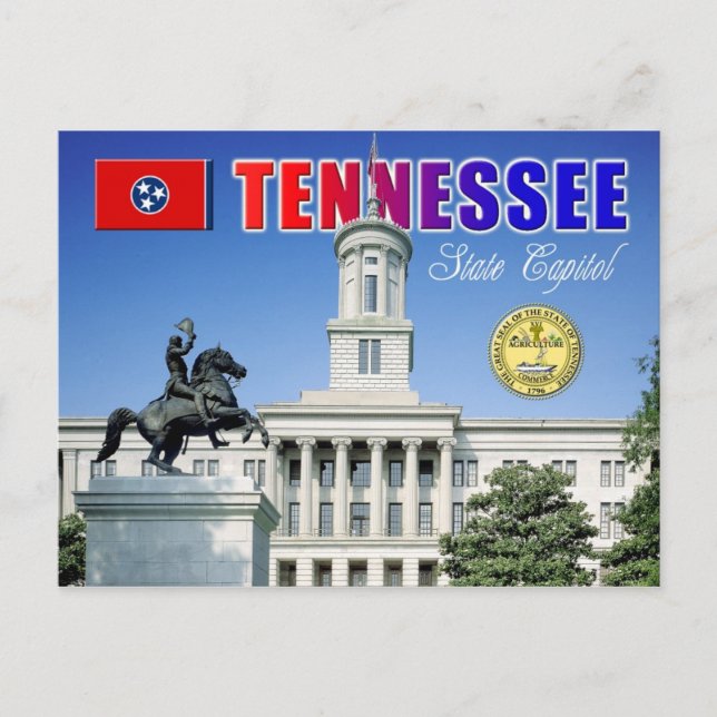 Carte Postale Capitole de l'état du Tennessee à Nashville (Devant)