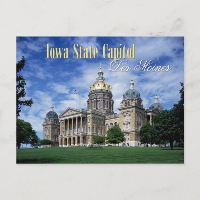Carte Postale Capitole de l'Iowa à Des Moines (Devant)
