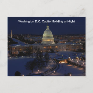 Carte Postale Capitole de Washington D.C. dans la nuit d'hiver