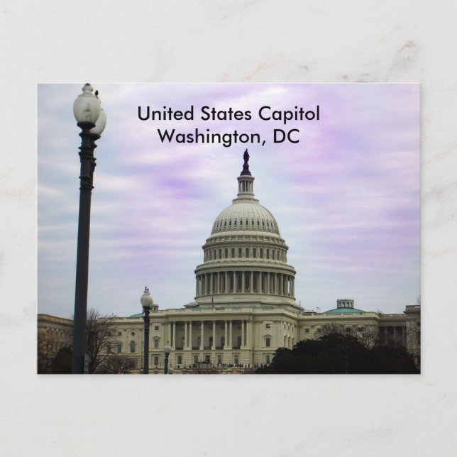 Carte Postale Capitole des États-Unis, Washington, DC (Devant)