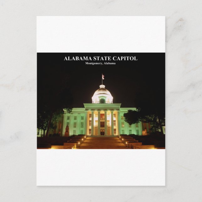 CARTE POSTALE CAPITOLE D'ÉTAT D'ALABAMA (Devant)